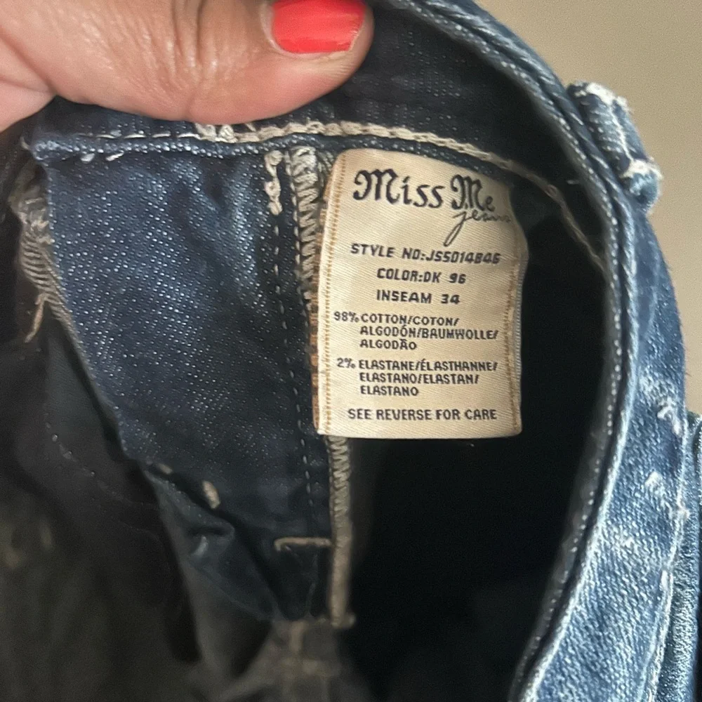 Miss Me Jeans - Cleo Stitched Bootcut - medium blue factory faded Y2K - Picture 12 of 15